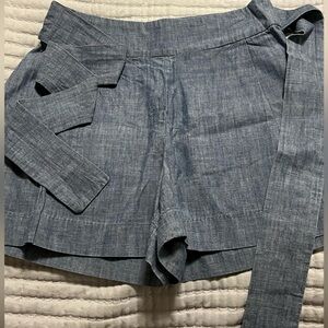 J. Crew High Waist Denim Blue Shorts